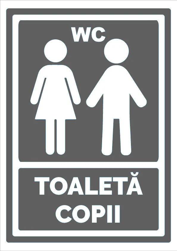 Indicator gri pentru  toaleta copii
