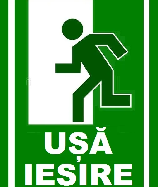 Placuta pentru usa de iesire