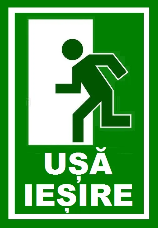 Placuta pentru usa de iesire