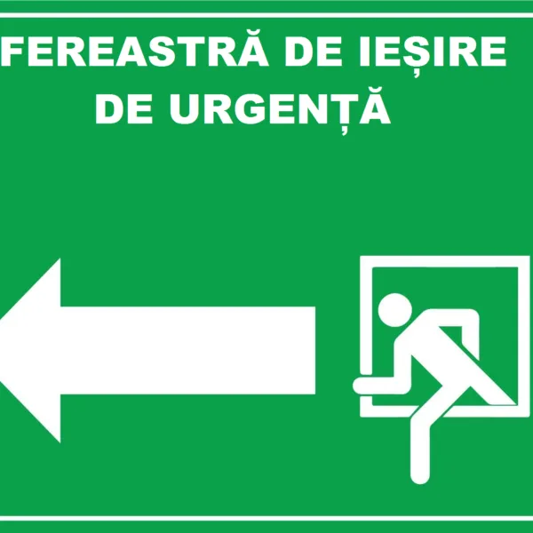 Placuta pentru fereastra de iesire de urgenta in stanga