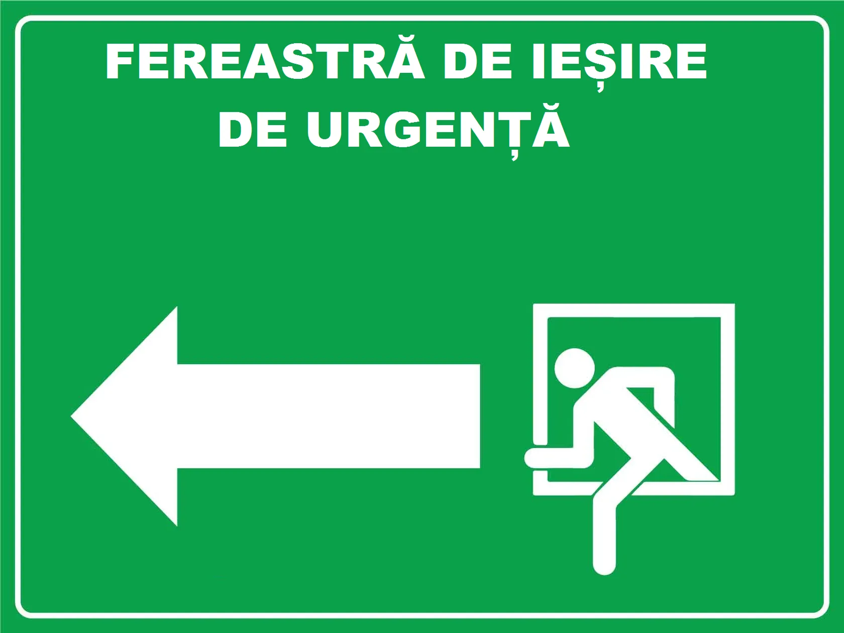 Placuta pentru fereastra de iesire de urgenta in stanga