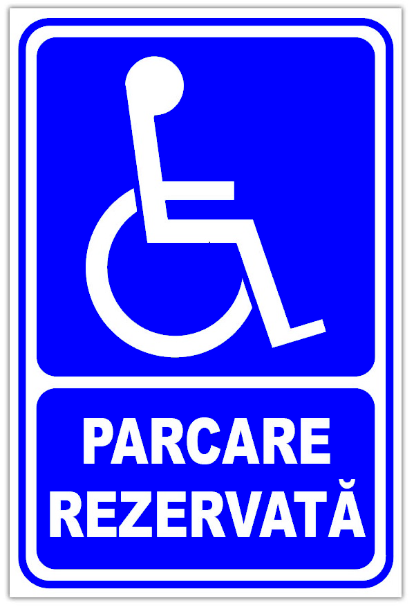 indicator pentru parcare rezervata persoanelor cu nevoi