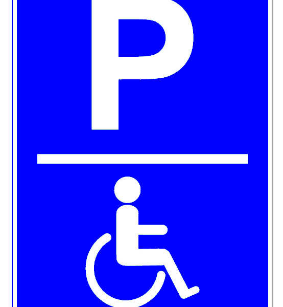 Semn simplu pentru parcare rezervata persoanelor cu dizabilitati