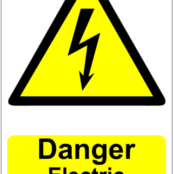 Sign danger electric shock risk