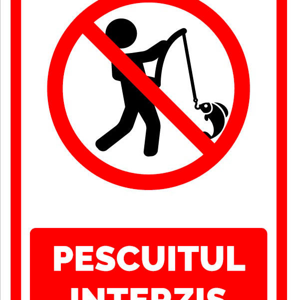 Semn pentru pescuitul interzis
