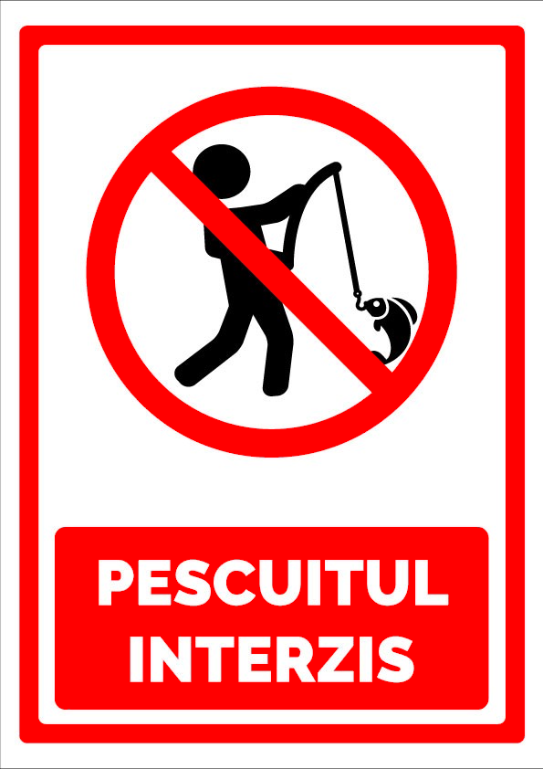 Semn pentru pescuitul interzis