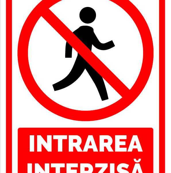 Indicator pentru intrarea interzisa