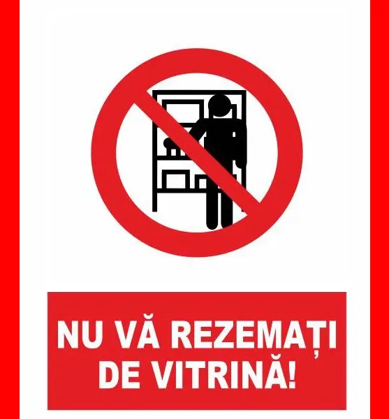 Placuta nu va rezemati de vitrina