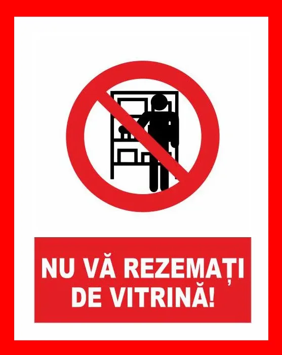 Placuta nu va rezemati de vitrina