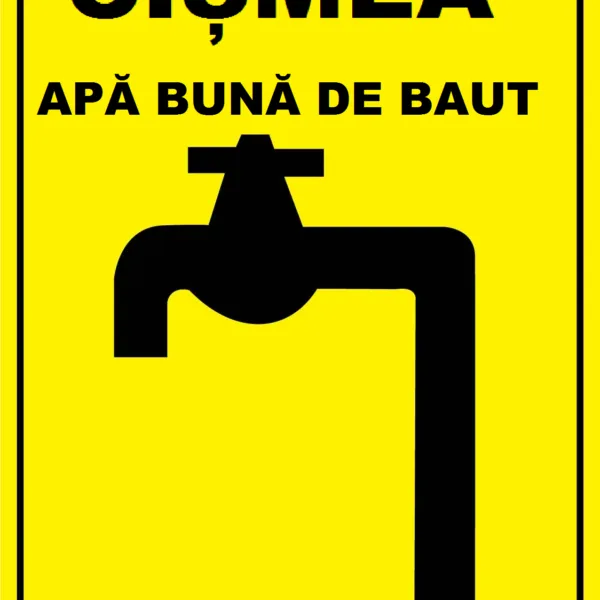 Placuta reflectorizanta pentru cismea apa buna de baut