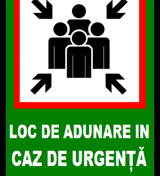 Placuta pentru loc de adunare in caz de urgenta