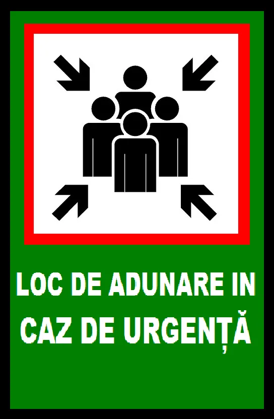 Placuta pentru loc de adunare in caz de urgenta