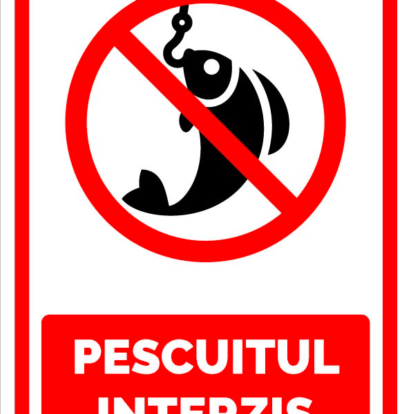 Semn de pescuitul interzis