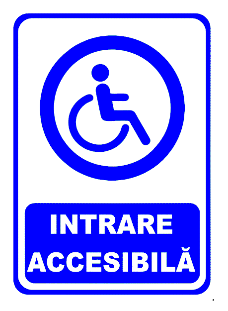 Semn pentru intrarea accesibila