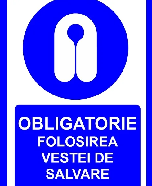 Placuta obligatorie folosirea vestei de salvare
