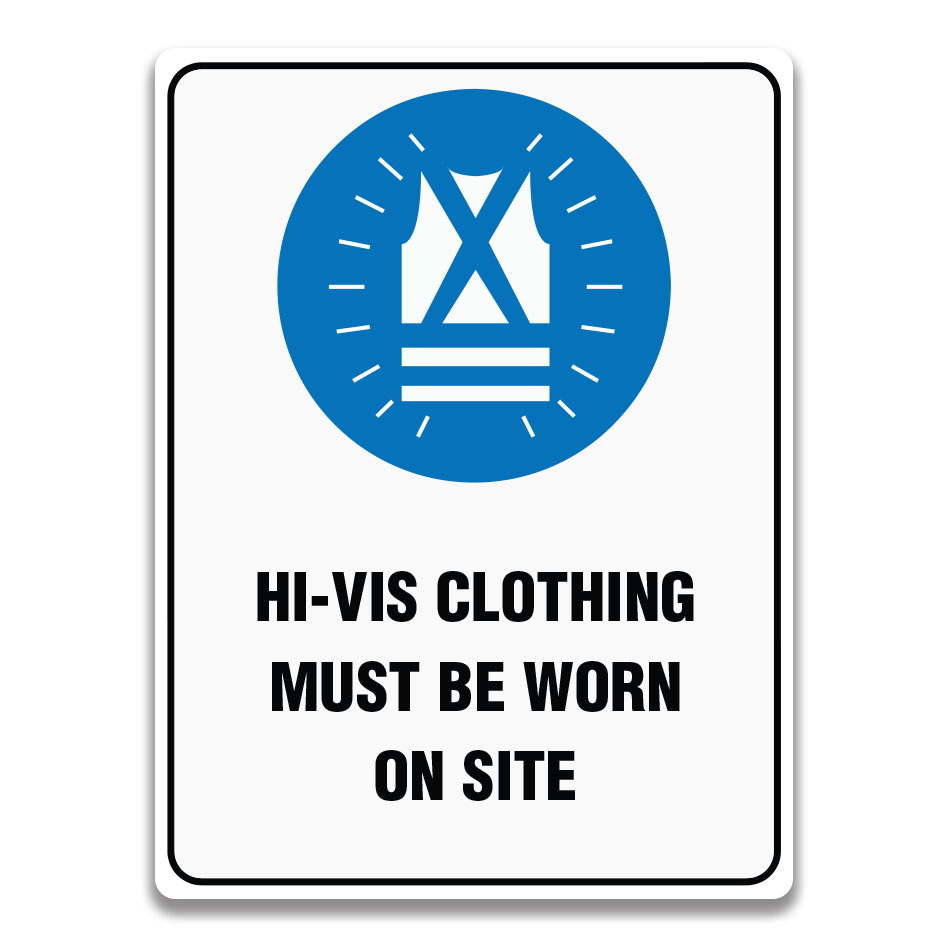 Indicator Îmbrăcăminte Hi-Vis obligatorie pe șantier