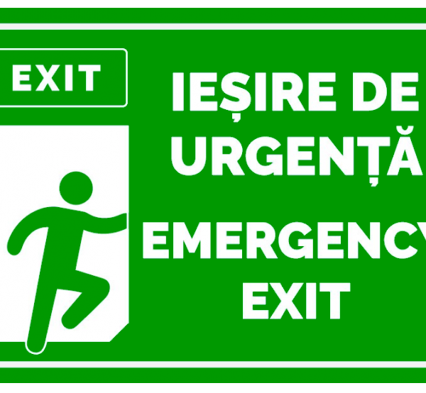 Semn pentru iesire de urgenta emergency exit