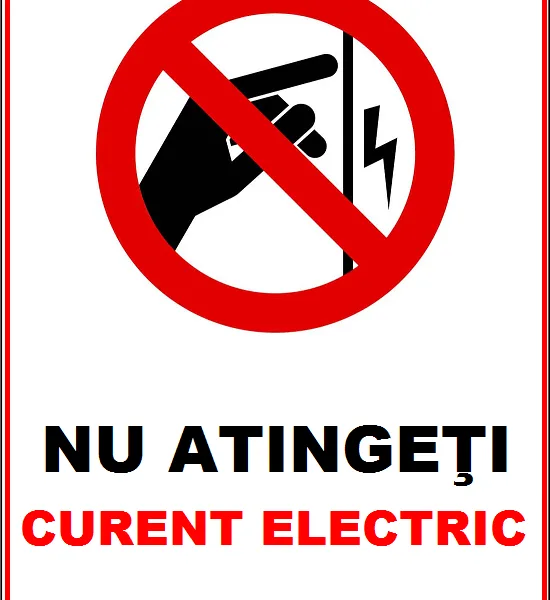 Placuta nu atingeti curent electric