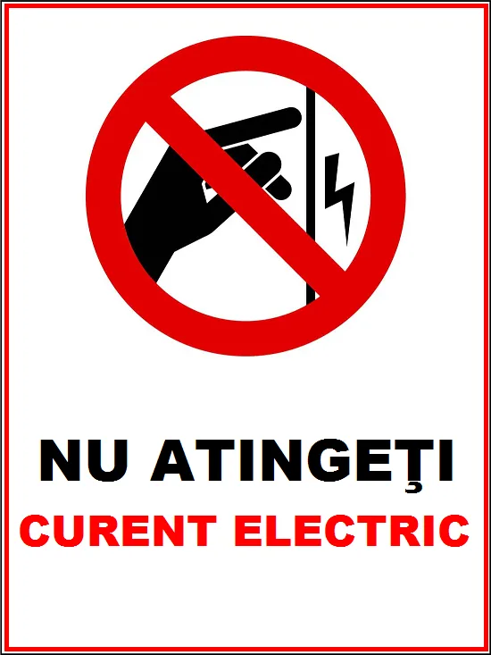 Placuta nu atingeti curent electric