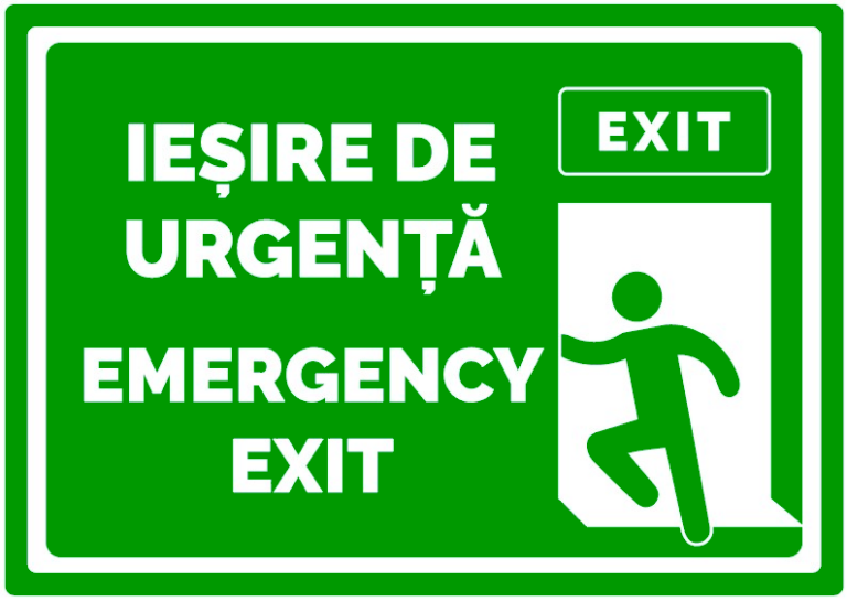 Semn de iesire de urgenta emergency exit