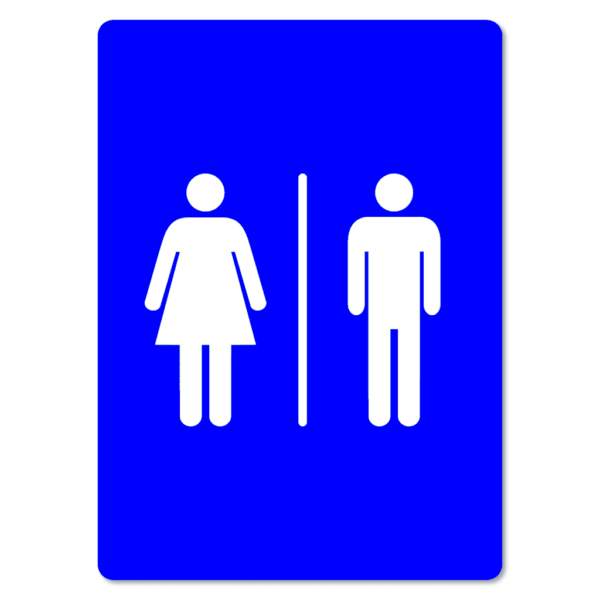 Indicator Toaletă Mixtă - Semn Personalizat pentru Femei și Bărbați, Ideal pentru Birouri și Spații Publice