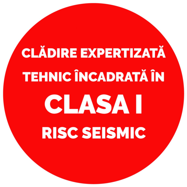 Indicator Clădire Expertizată Tehnic – Clasa I Risc Seismic | Placă Semnalizare Oficială