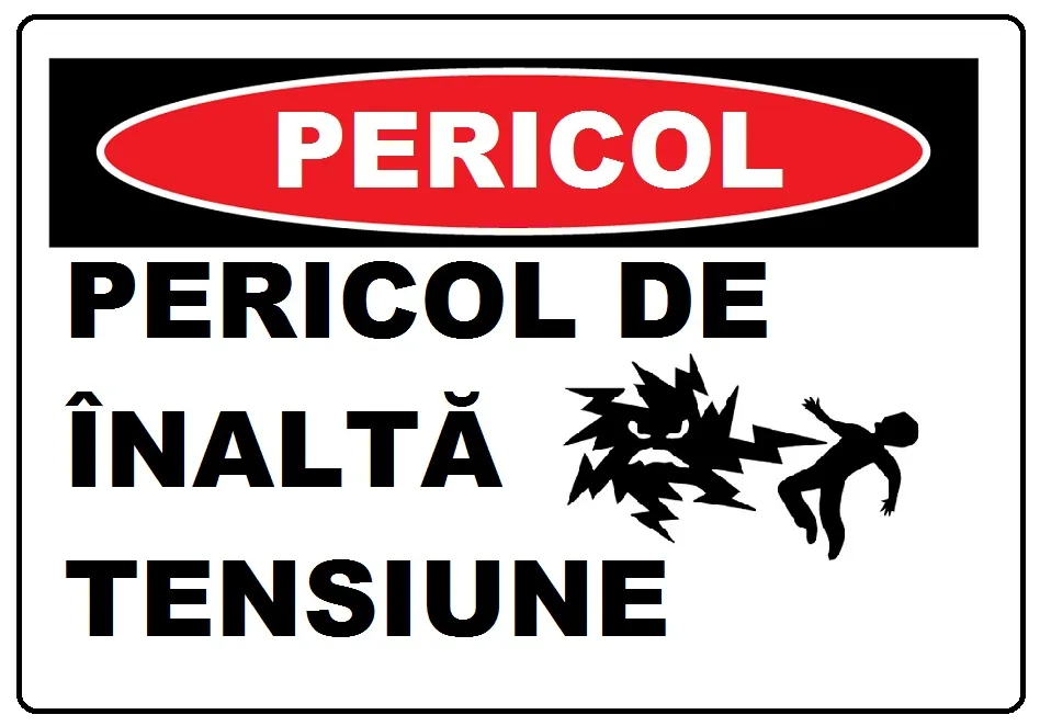 Placuta pericol de inalta tensiune
