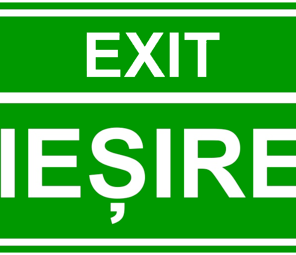 Semn exit si iesire
