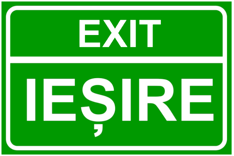 Semn exit si iesire