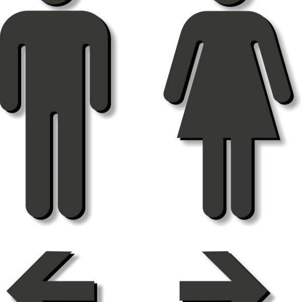 Toilet Sign for Men and Women Set of 2