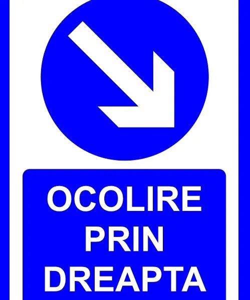 Placuta pentru ocolire prin dreapta