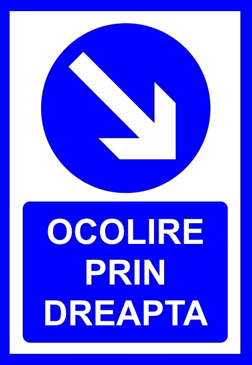 Placuta pentru ocolire prin dreapta