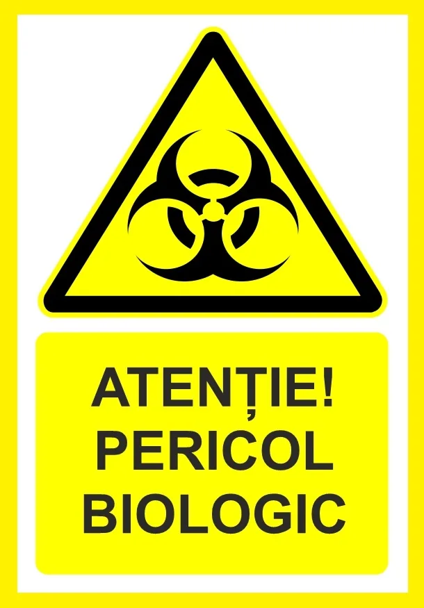 Placuta atentie pericol biologic