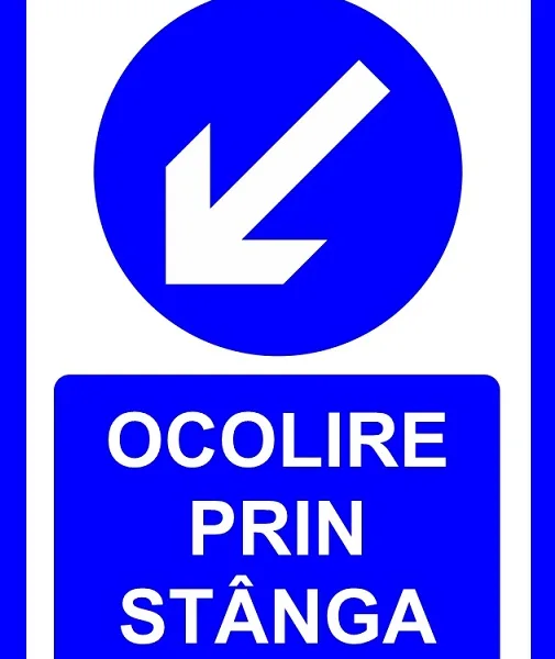 Placuta pentru ocolire prin stanga