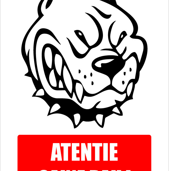 Semn atentie caine rau