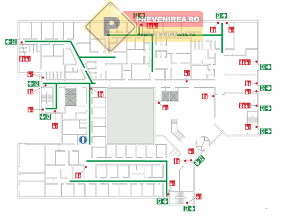 Plan de evacuare in caz de incendiu pentru depozit