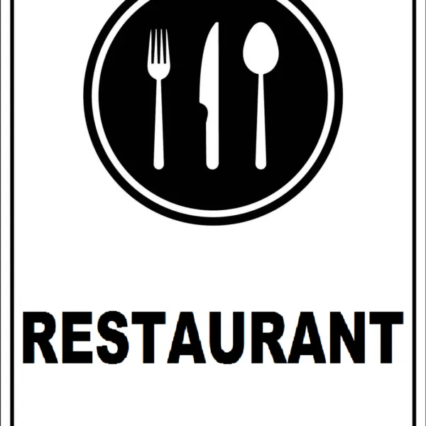Placuta reflectorizanta pentru restaurant