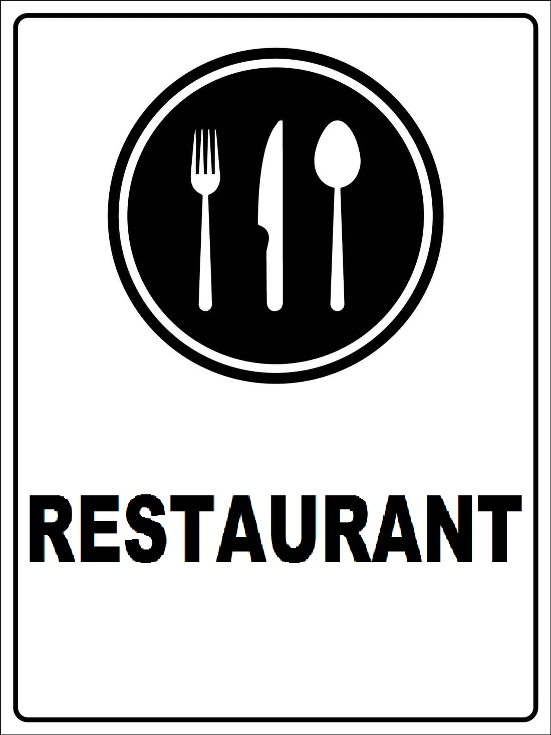 Placuta reflectorizanta pentru restaurant