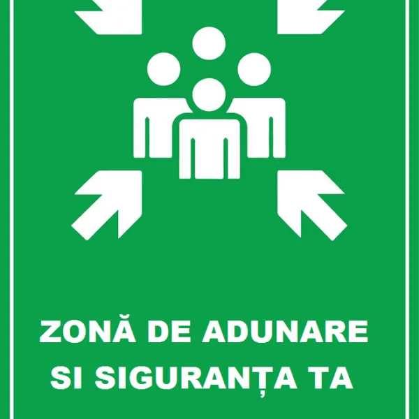 Placuta pentru zona de adunare si siguranta ta