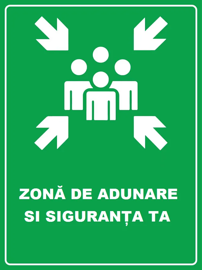 Placuta pentru zona de adunare si siguranta ta