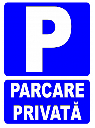 Indicator pentru parcare privata