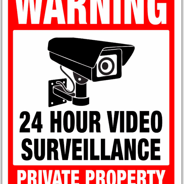Semnalizare Video 24h - Proprietate Privată - Acces Interzis | Indicator Supraveghere Video