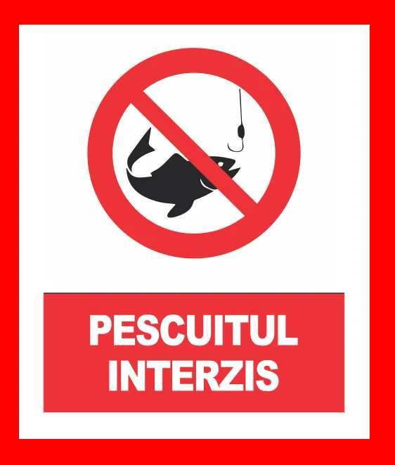Placuta pescuitul interzis