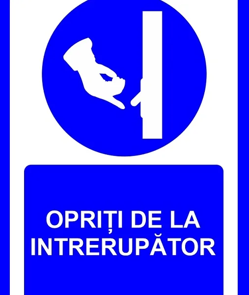 Placuta opriti de la intrerupator