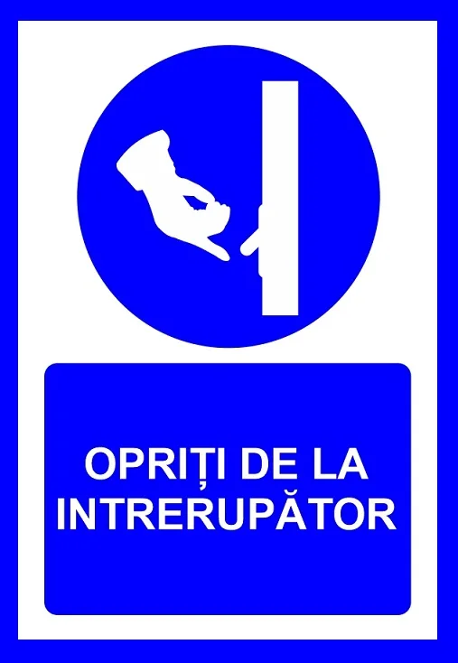 Placuta opriti de la intrerupator