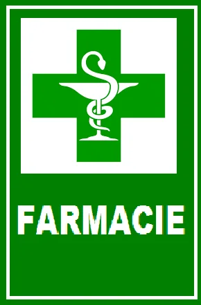 Placuta reflectorizanta pentru farmacie