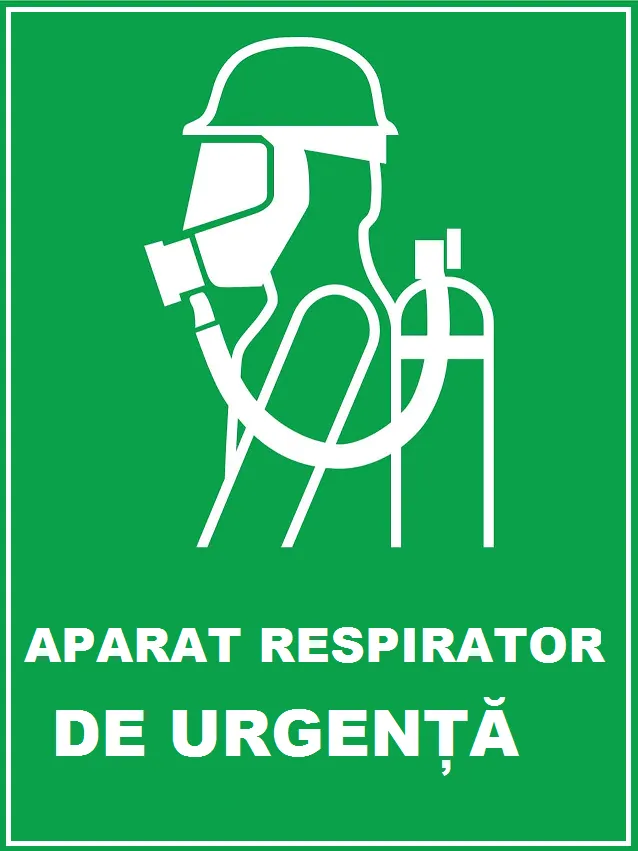 Placuta de siguranta pentru aparat respirator de urgenta