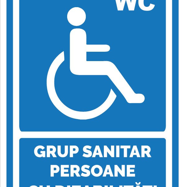 Semn pentru grup sanitar persoane cu dizabilitati