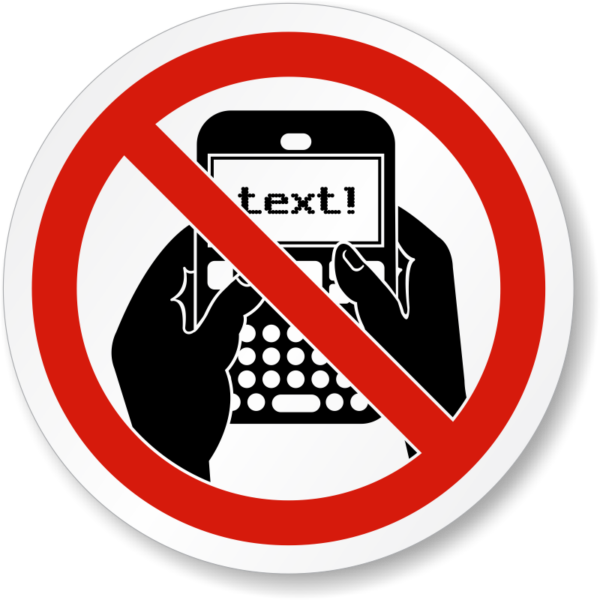 Etichetă interzis mesajele pe telefon