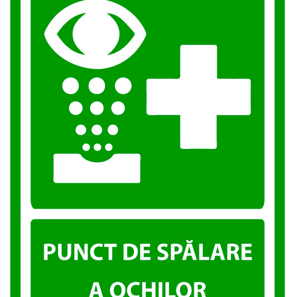 Semn pentru punct de spalare a ochilor
